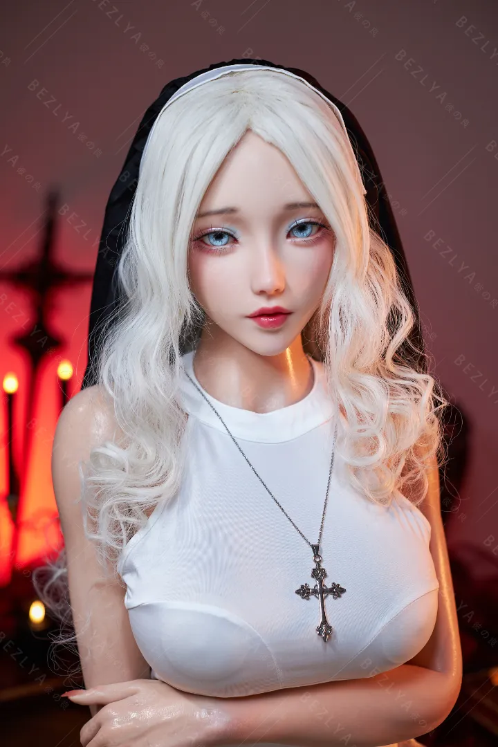 155cm (5ft1) Eカップ 軽量 シリコン ラブドール, 可動式顎 ヘッド Cyrtanthera